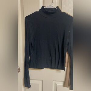 American Eagle Outfitters Black Long Sleeve Top